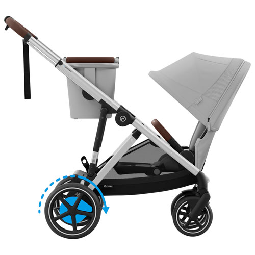 Poussette convertible pleine grandeur e-Gazelle S de Cybex - Gris pierre