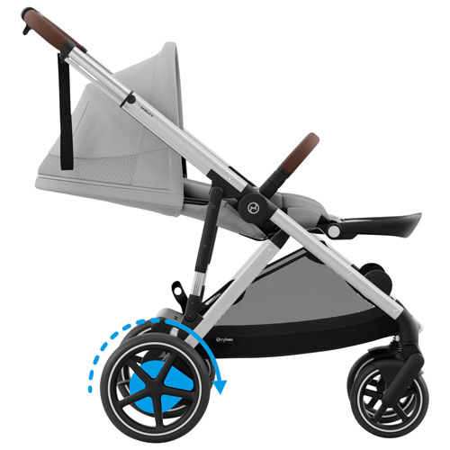 Poussette convertible pleine grandeur e-Gazelle S de Cybex - Gris pierre