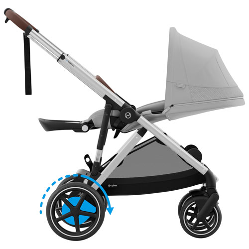 Poussette convertible pleine grandeur e-Gazelle S de Cybex - Gris pierre