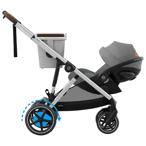 Poussette convertible pleine grandeur e-Gazelle S de Cybex - Gris pierre
