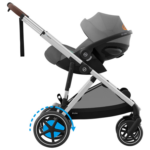 Poussette convertible pleine grandeur e-Gazelle S de Cybex - Gris pierre