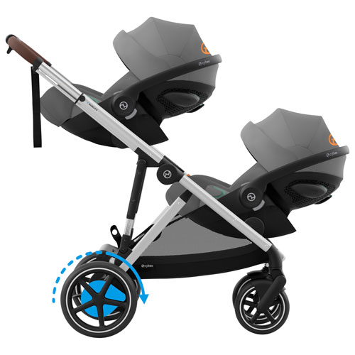 Poussette convertible pleine grandeur e-Gazelle S de Cybex - Gris pierre