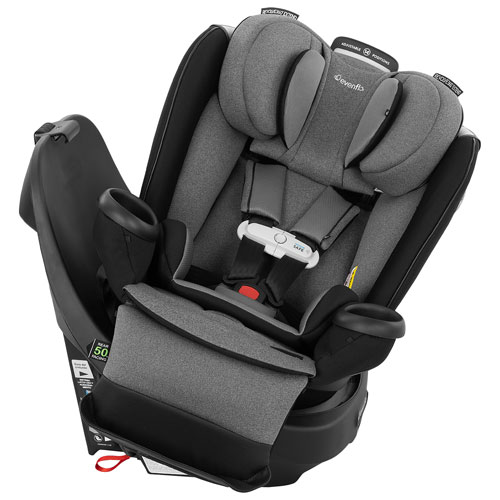 Siège rehausseur à dossier haut convertible tout-en-un Gold Revolve360 Extend d'Evenflo avec SensorSafe - Gris lunaire