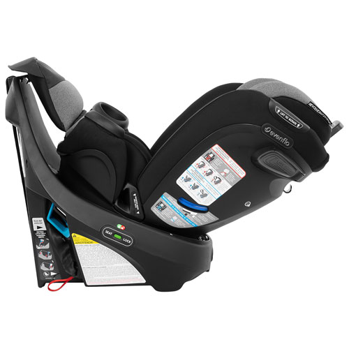 Siège rehausseur à dossier haut convertible tout-en-un Gold Revolve360 Extend d'Evenflo avec SensorSafe - Gris lunaire