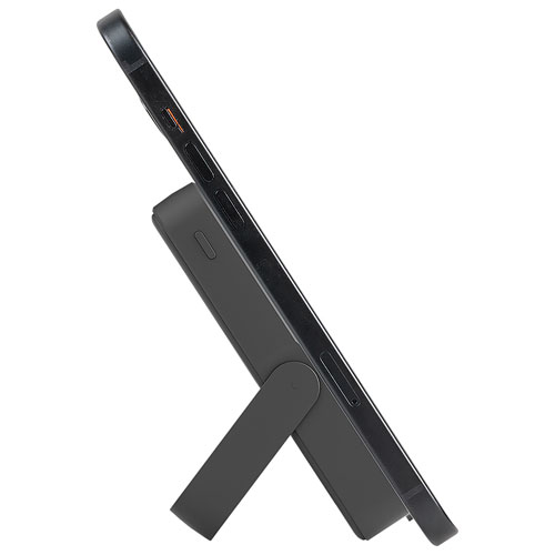 Chargeur portable sans fil MagSafe 20 W 10 000 mAh Piston Power de LOGiiX avec support - Noir
