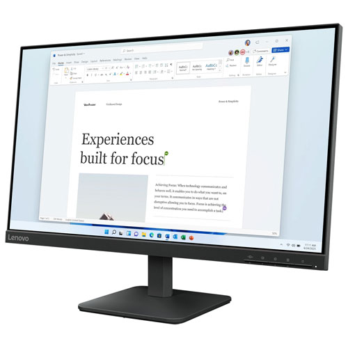 Lenovo 24" 100Hz 6ms GTG IPS LED Monitor - Raven Black