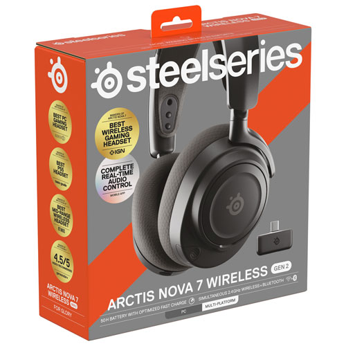 Casque de jeu sans fil Arctis Nova 7 de 2e génération de SteelSeries - Noir