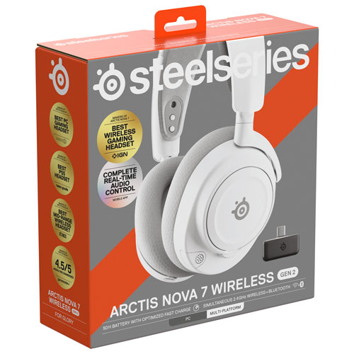 Casque de jeu sans fil Arctis Nova 7 de 2e génération de SteelSeries - Blanc
