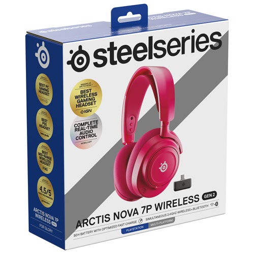 SteelSeries Arctis Nova 7P Wireless Gaming Headset - Magenta