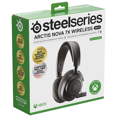 Casque de jeu sans fil Arctis Nova 7X de 2e génération de SteelSeries - Noir