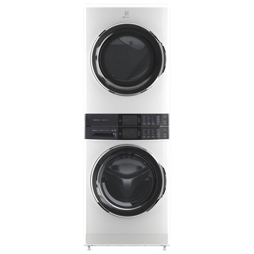 Boîte ouverte - Duo Laundry Centre avec laveuse électrique 5,2 pi³ et sécheuse 8 pi³ d'Electrolux - Blanc - Parfait état