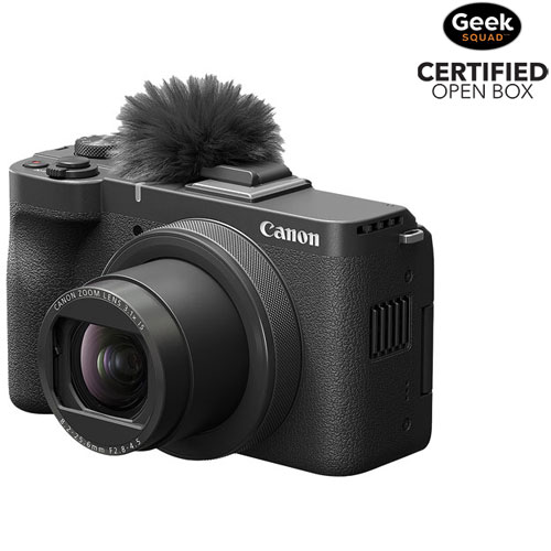 Open Box - Canon PowerShot V1 Wi-Fi 22.3MP 3.1x Optical Zoom Digital Camera - Black