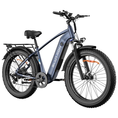 Blutron EB880S Electric Fat Tire City Bike - Interstellar Blue