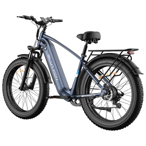 Blutron EB880S Electric Fat Tire City Bike - Interstellar Blue