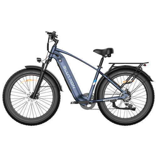 Blutron EB880S Electric Fat Tire City Bike - Interstellar Blue