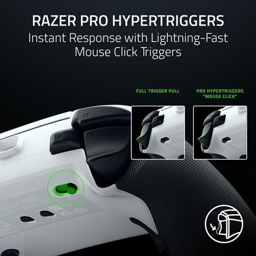 Razer Raiju V3 Pro Wireless Controller for PS5/PC - White