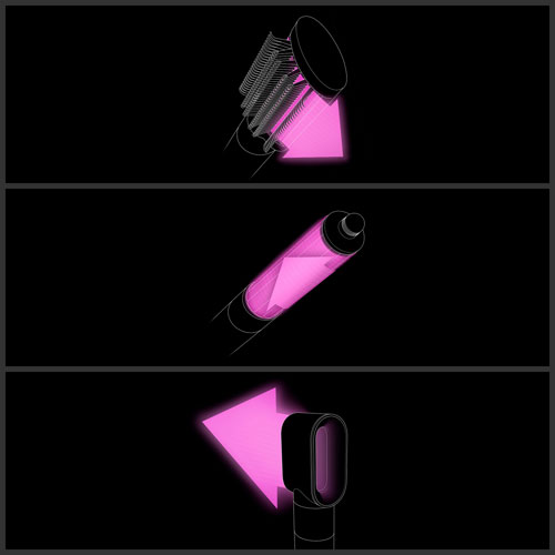 Séchoir coiffant et sèche-cheveux Airwrap Origin de Dyson - Nickel/Cuivre