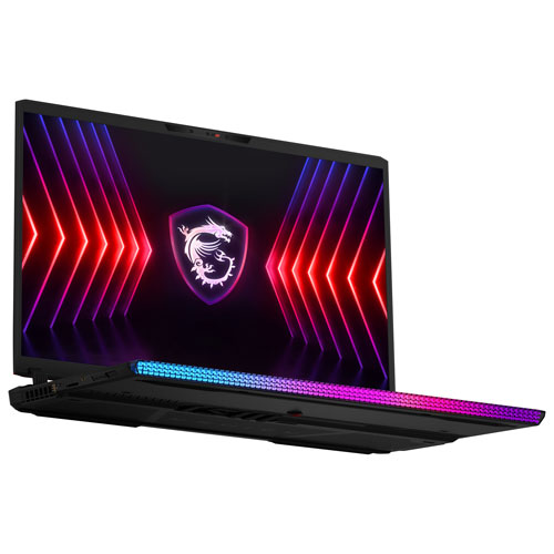 Portable de jeu 16 po Raider GE68 de MSI - Noir (Core i9-14900HX d'Intel/RAM 32 Go/SSD 1 To/GeForce RTX 4070/Windows 11)
