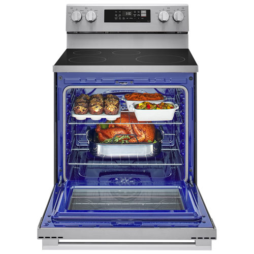 Cuisinière à induction autonome avec convection véritable et friture à l'air 6,3 pi³ 30 po de LG (LRIN6323YE) - Acier inoxydable
