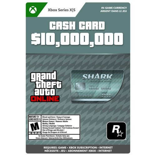 GTA Online - $10,000,000 Megalodon Shark Cash Card - Digital Download