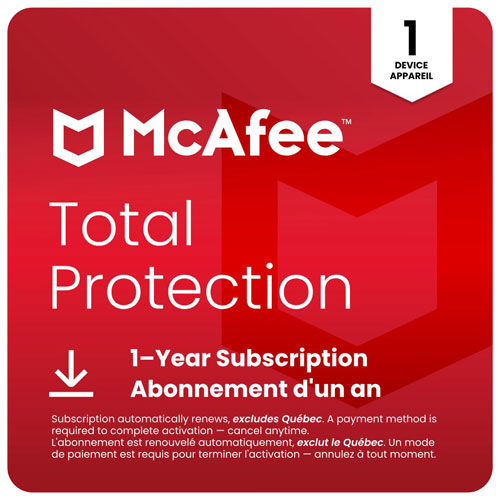 Microsoft Office Famille 2024 et McAfee Total Protection - 1 utilisateur - 1 appareil - Bilingue - Téléchargement numérique