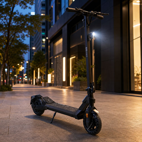 GoPowerBike GoOne Electric Scooter (400W Motor / Up to 32km Range / 30km/h Top Speed) - Black