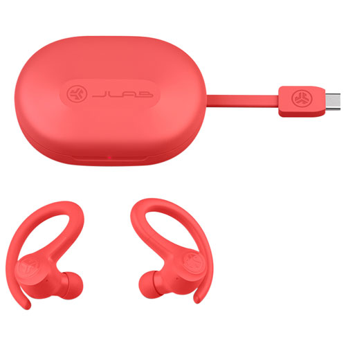 JLab GO Air Sport In-Ear True Wireless Earbuds - Coral - Only at Best Buy