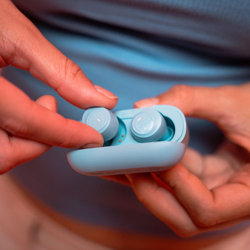 JLab GO Air POP In-Ear True Wireless Earbuds - Light Blue - Only at Best Buy