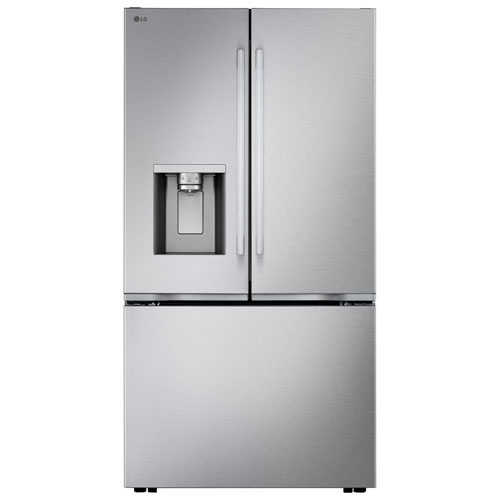 Open Box - LG 36" 23.7 Cu. Ft. French 3-Door Counter-Depth MAX Refrigerator with Zero Clearance - SS - Scratch & Dent