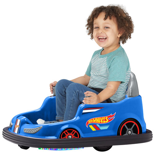 Flybar Hot Wheels 6V Battery-Powered Bumper Ride-On Car - Blue