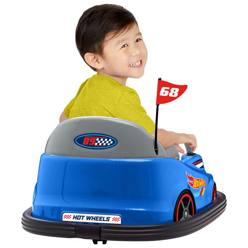 Flybar Hot Wheels 6V Battery-Powered Bumper Ride-On Car - Blue