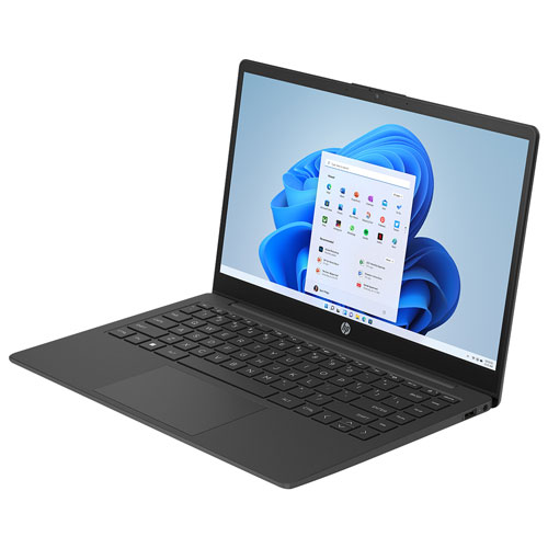 Portable de 14 po de HP - Noir de jais (Athlon Silver 7120U d'AMD/RAM 8 Go/SSD 256 Go/Windows 11 Famille)