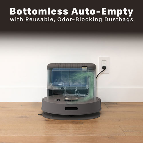 Aspirateur robot-vadrouille connecté Wi-Fi à vidange automatique Bio de bObsweep - Galet