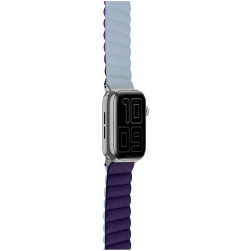 Bracelet en silicone Vibrance Link de LOGiiX pour Apple Watch 38 mm/40 mm/41 mm/SE - Violet/Lilas