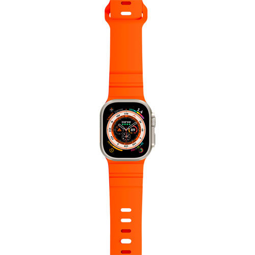Bracelet Active Link de LOGiiX pour Apple Watch 44/45/46/49 mm - Orange