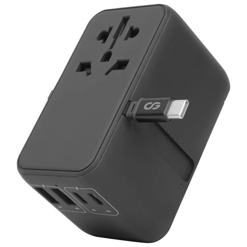 Adaptateur de voyage 65 W World Traveler XL de LOGiiX - Noir