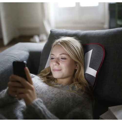 Oreiller de voyage en mousse à mémoire de SKROSS - Gris foncé