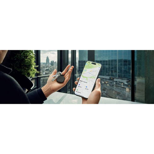 Porte-clés de repérage en cuir végétalien FindAll de Satechi