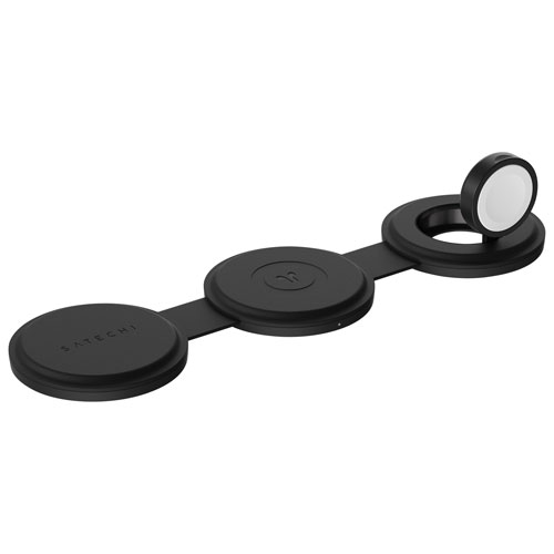 Chargeur sans fil 3-en-1 Qi2 15 W OntheGo de Satechi