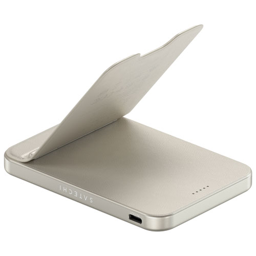 Satechi OntheGo 5000 mAh 15W USB-C Qi2 Wireless Power Bank - Sand