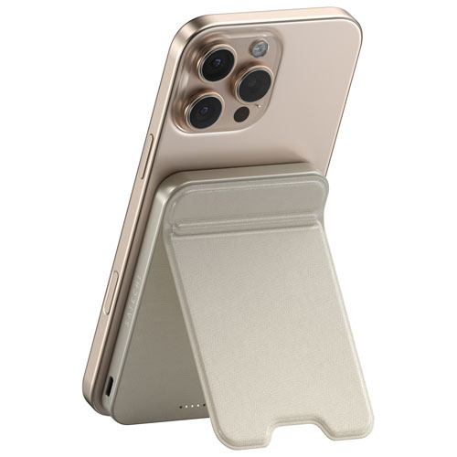 Chargeur portable sans fil Qi2 USB-C 15 W 5000 mAh OntheGo de Satechi - Sable