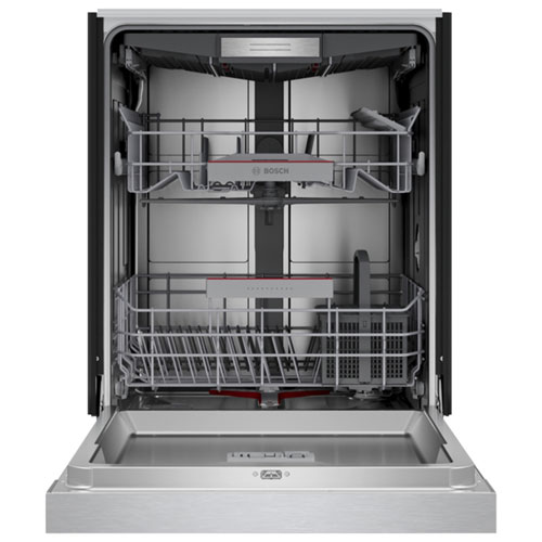 Bosch 800 Series 24" 42dB Built-In Dishwasher with Stainless Steel Tub & Third Rack - Stainless Steel