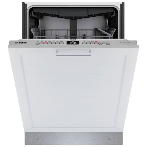 Lave-vaisselle encastrable 24 po 46dB avec cuve en inox et 3e panier série 300 de Bosch - Inox