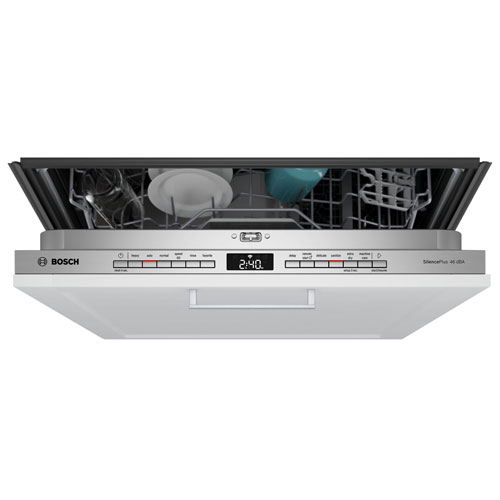 Lave-vaisselle encastrable 24 po 46dB avec cuve en inox et 3e panier série 300 de Bosch - Inox