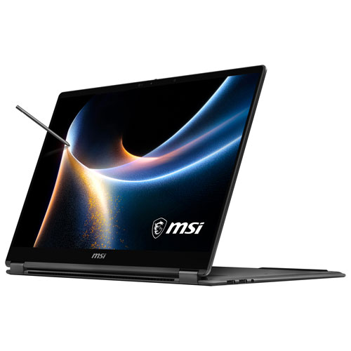 Portable d'affaires à écran tactile de 16 po Prestige 16 Flip AI+ de MSI (Core Ultra X9 - 388H d'Intel/RAM 32 Go/SSD 1 To/Win 11 Pro)