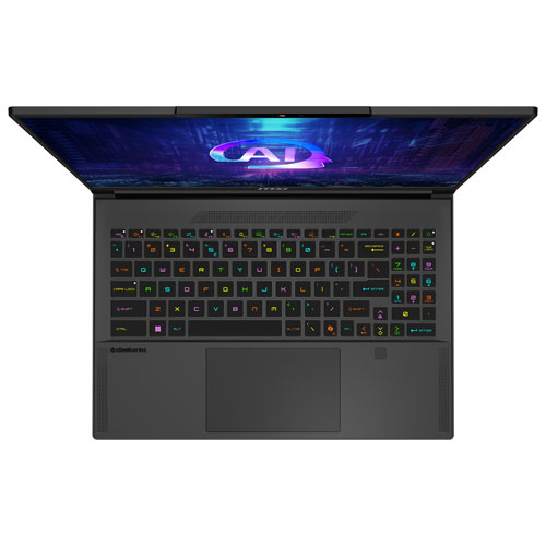 Portable de jeu de 16 po Stealth A16 AI+ de MSI - Noir (Ryzen AI 9 365 d'AMD/RAM 32 Go/SSD 1 To/GeForce RTX 4070/Win 11 Famille)