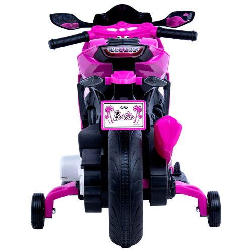 Moto porteuse Barbie 6 V de Flybar - Rose