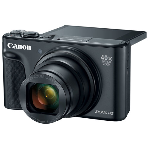 Canon PowerShot SX740 HS Wi-Fi 20.3MP 40x Optical Zoom Digital Camera - Black