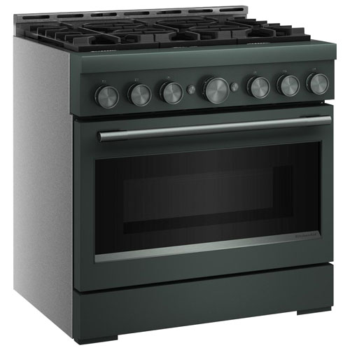 KitchenAid 36" 5.1 Cu. Ft. True Convection 6-Burner Freestanding Gas Air Fry Range - Juniper