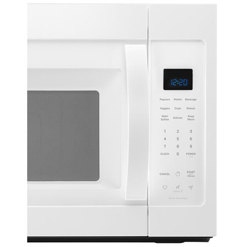 Four à micro-ondes à hotte intégrée de Whirlpool - 1,9 pi³ - Blanc